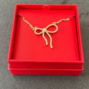 Talbots Gold Bow Necklace